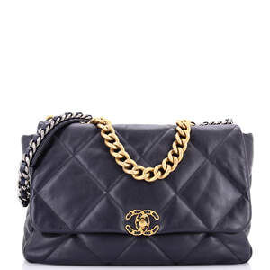 Chanel Maxi 19 Flap Bag Quilted Leather